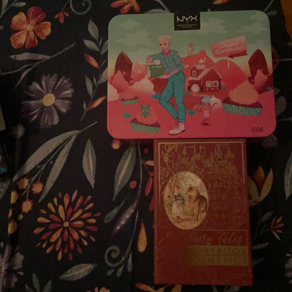 Eyeshadow Pallette Nyx and Story Books costmetics